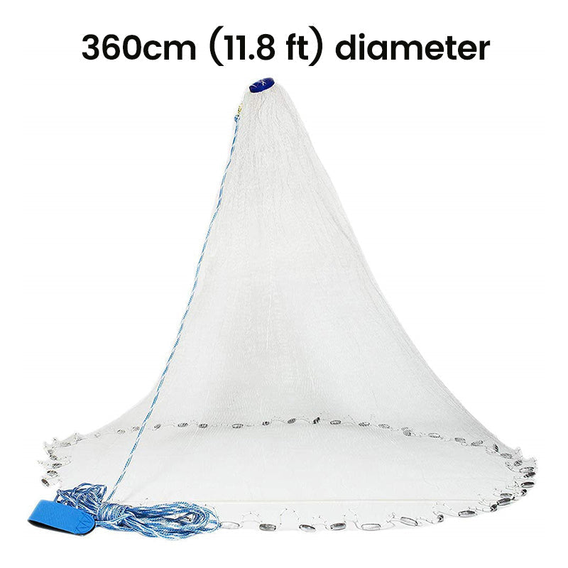 ๐ข๐ขโฐ Easy-Throw Cast Net โ Heavy-Duty Mesh, Rapid Sinking, Versatile ๐