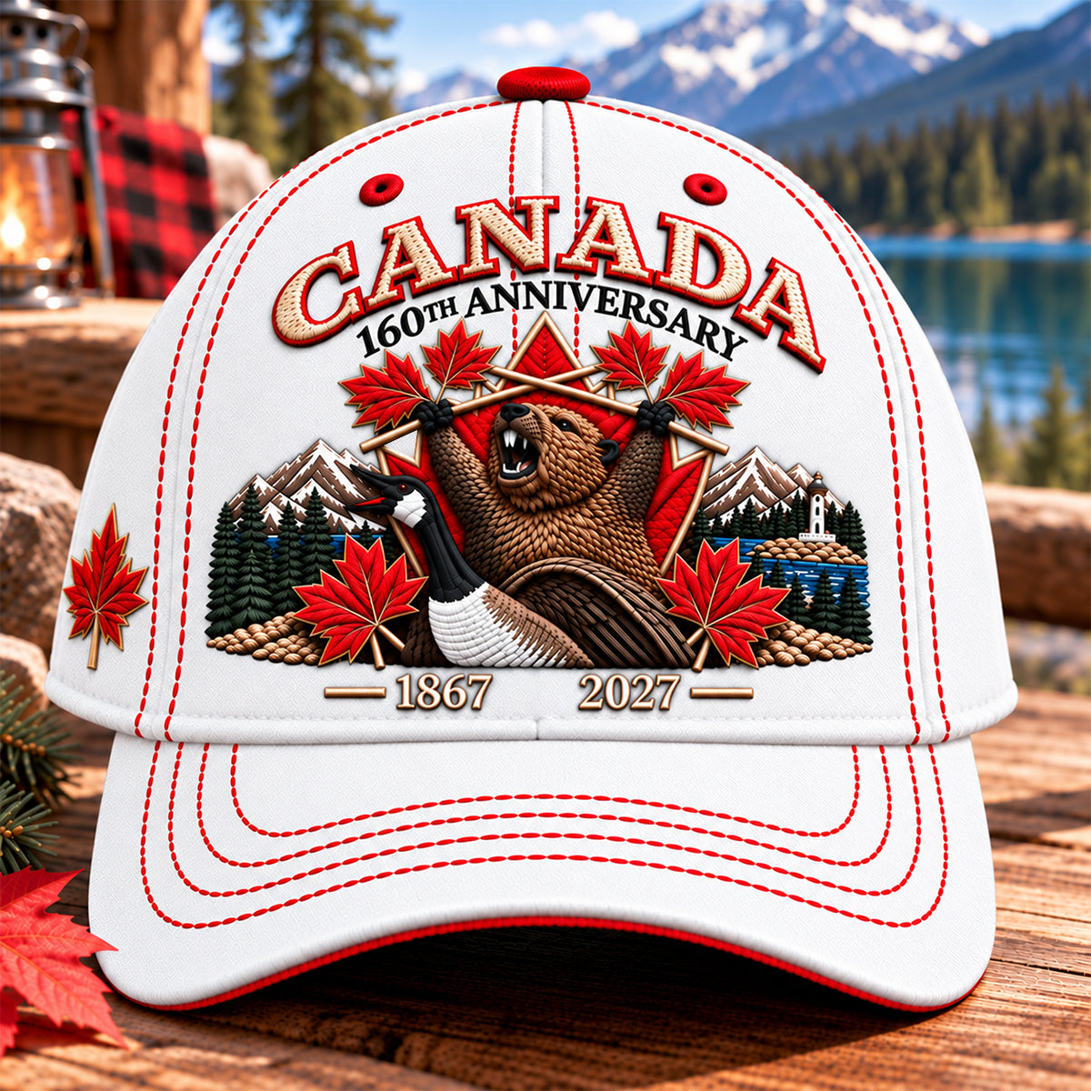 ๐ Canada 160th Anniversary 1867โ2027 โ Premium Embroidered Heritage Cap (100% Cotton)