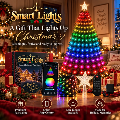 🎄 Smart Christmas Tree Lights — App-Controlled Color Effects for a Stunning Holiday Glow