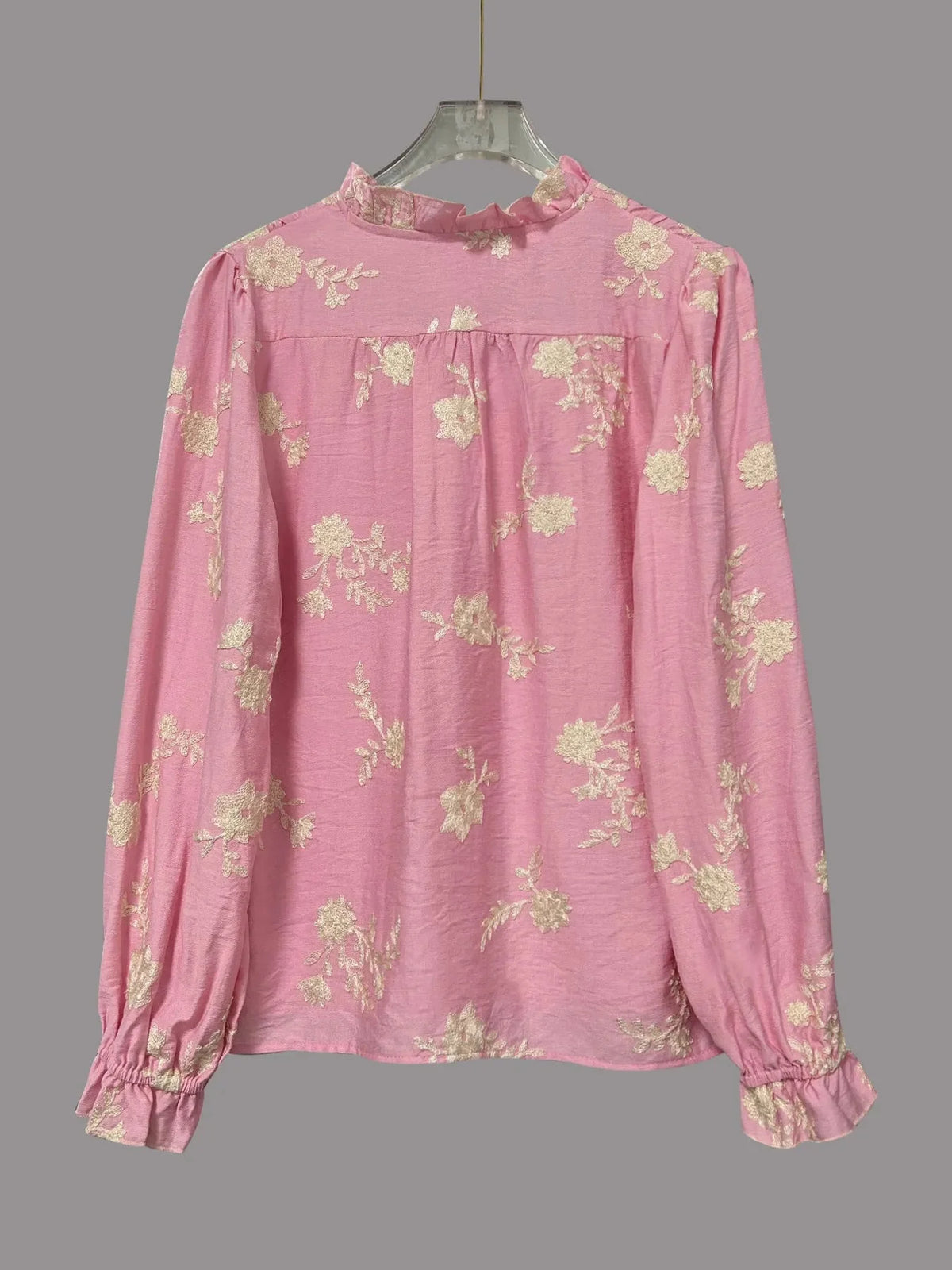 Flower Button Up Long Sleeve Shirt