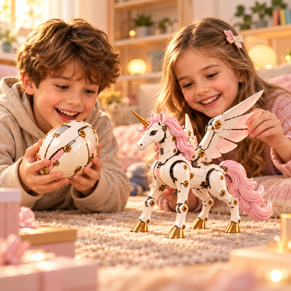 🦄 2-in-1 Transforming Mechanical Unicorn Egg – Winged Fantasy Figure!!!