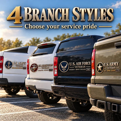 🇺🇸🎖️ Veteran Honor 3D Metal Car Emblem – A Tribute to Service & Pride
