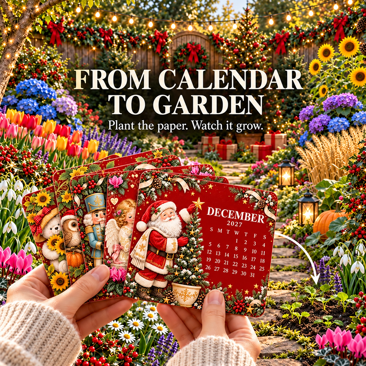 🎄🗓️ Christmas Limited-Edition — 🪴✨ Eco-Friendly Plantable “Timeless” Seed Calendar 2027