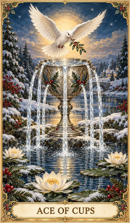 Last Day 49% OFF🎉-🔮 Yuletide Tarot Deck | 78 Festive Cards & A Guided 12-Day Holiday Ritual